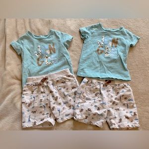 Jungle summer outfit — matching for twins